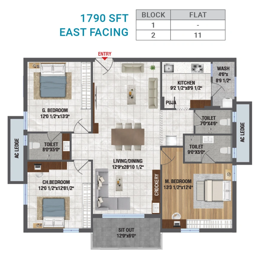 Spacious plots for gated community apartments in Bachupally