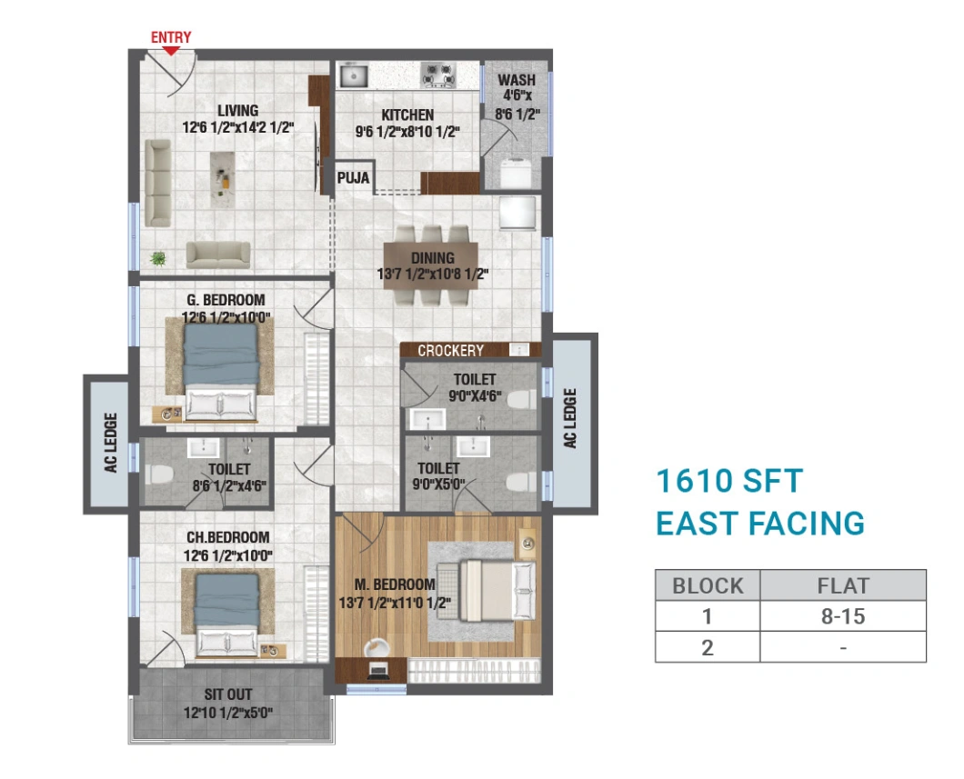Layout Plan for Gated Community Apartments in Bachupally