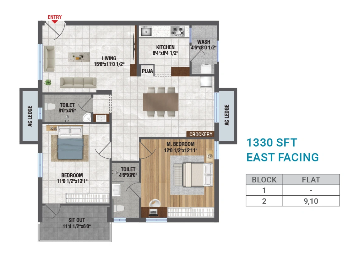 Layout Plan for Gated Community Apartments in Bachupally